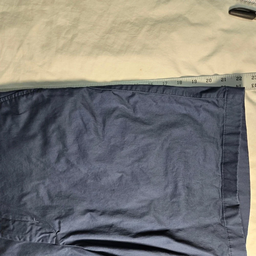 Tommy Bahama Boracay Shorts Mens 40 Blue Cotton Stretch Flat Front Marlin Logo